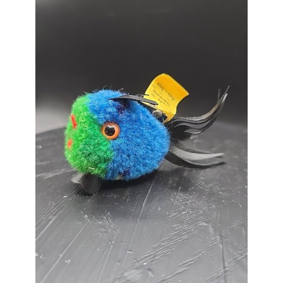 Steiff Woolen Blue Coral Fish 1977  7361/07 ID Button and Tag 3.5in Vintage - Picture 4 of 10